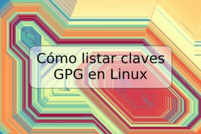 Cómo listar claves GPG en Linux
