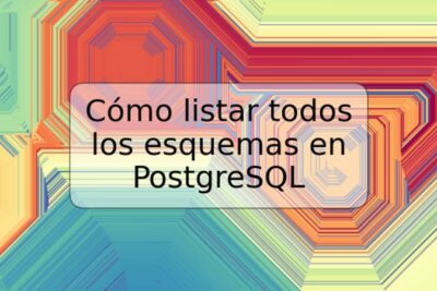 Cómo listar todos los esquemas en PostgreSQL