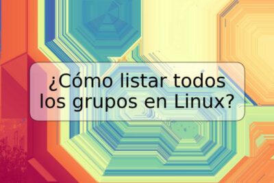 ¿Cómo listar todos los grupos en Linux?