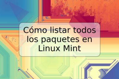 Cómo listar todos los paquetes en Linux Mint