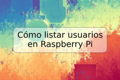 Cómo listar usuarios en Raspberry Pi