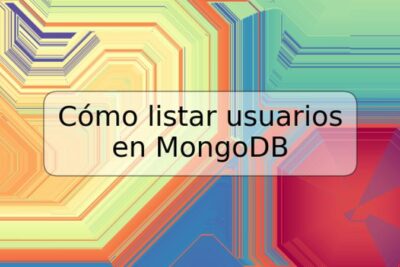 Cómo listar usuarios en MongoDB