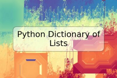 Python Dictionary of Lists