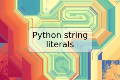 Python string literals