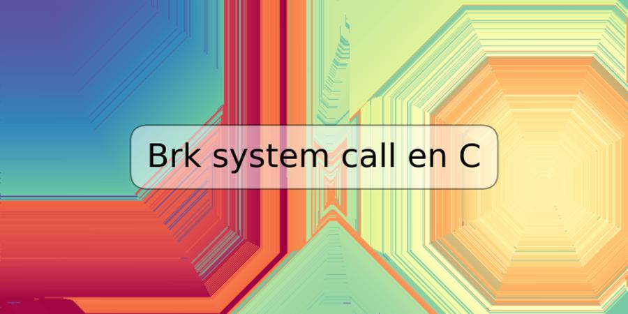 Brk system call en C