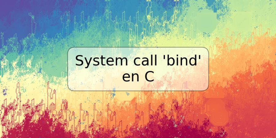 System call 'bind' en C