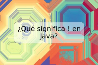 ¿Qué significa ! en Java?