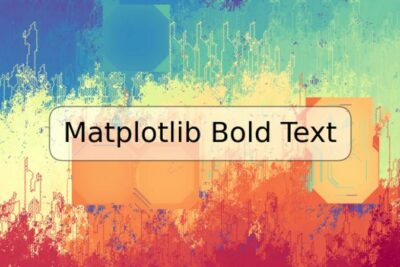 Matplotlib Bold Text