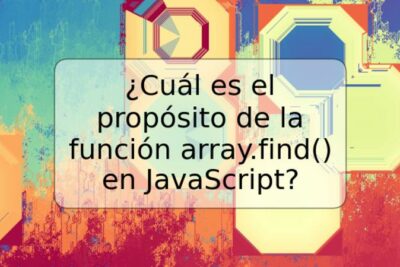 ¿Cuál es el propósito de la función array.find() en JavaScript?