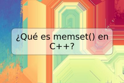 ¿Qué es memset() en C++?