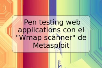 Pen testing web applications con el "Wmap scanner" de Metasploit