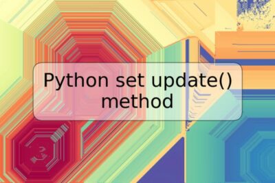 Python set update() method