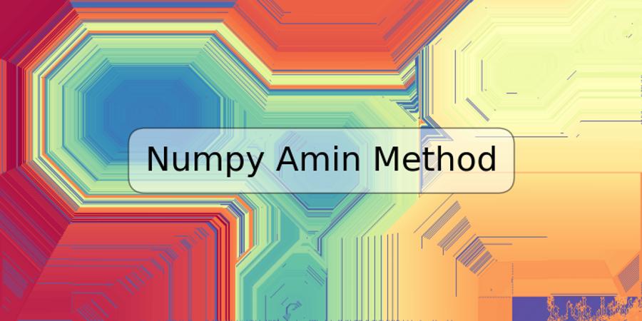 Numpy Amin Method