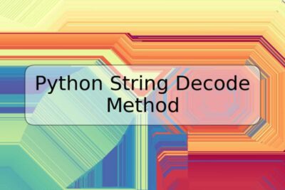 Python String Decode Method