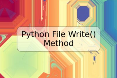 Python File Write() Method