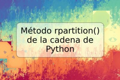 Método rpartition() de la cadena de Python