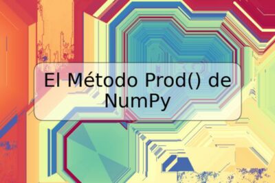 El Método Prod() de NumPy