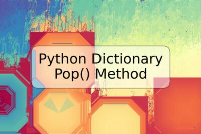 Python Dictionary Pop() Method