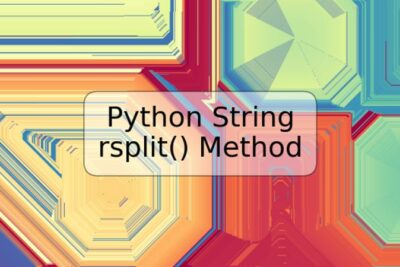 Python String rsplit() Method