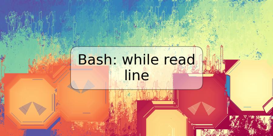 Bash: while read line