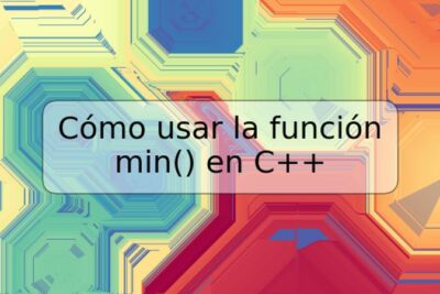 Cómo usar la función min() en C++