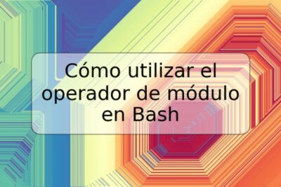 Cómo utilizar el operador de módulo en Bash