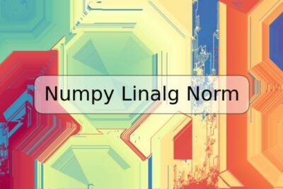 Numpy Linalg Norm