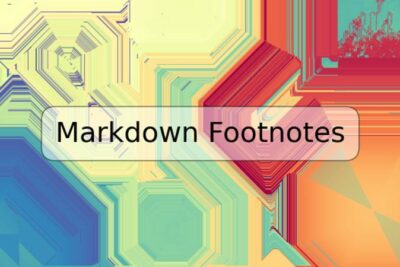 Markdown Footnotes
