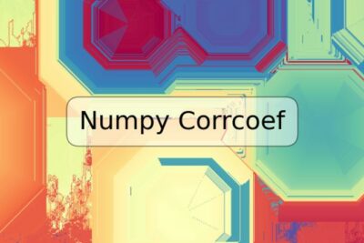 Numpy Corrcoef
