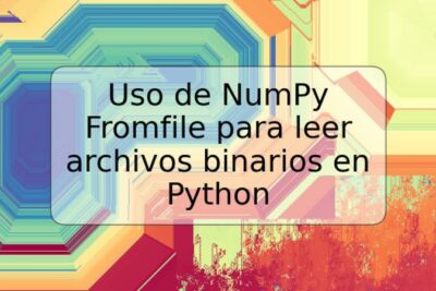 Uso de NumPy Fromfile para leer archivos binarios en Python