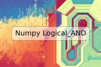 Numpy Logical_AND