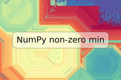 NumPy non-zero min