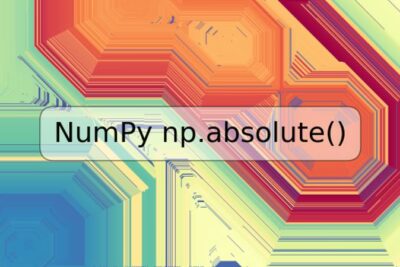 NumPy np.absolute()