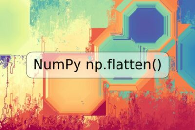 NumPy np.flatten()