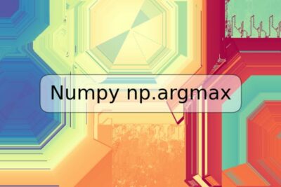 Numpy np.argmax