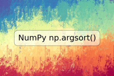 NumPy np.argsort()