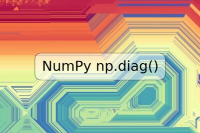 NumPy np.diag()