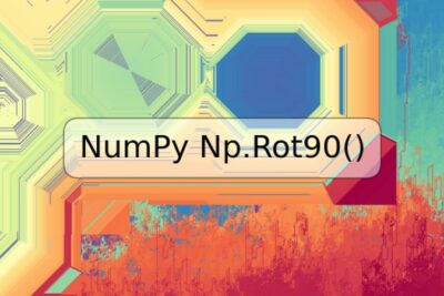 NumPy Np.Rot90()