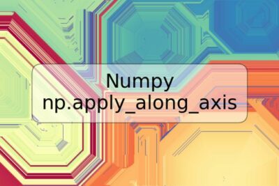 Numpy np.apply_along_axis