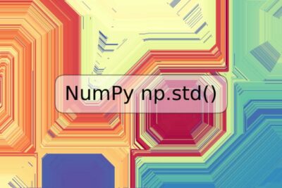 NumPy np.std()