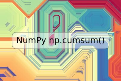 NumPy np.cumsum()