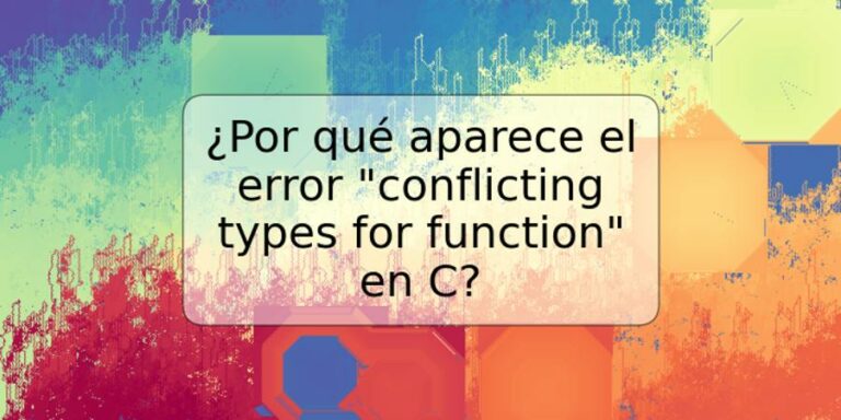 Getting Conflicting Types For Function In C, Why? – BQLQVS