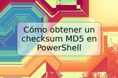 Cómo obtener un checksum MD5 en PowerShell