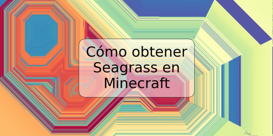 Cómo obtener Seagrass en Minecraft