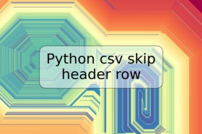 Python csv skip header row