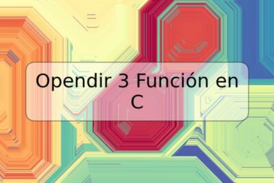Opendir 3 Función en C