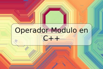 Operador Modulo en C++