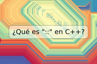 ¿Qué es "::" en C++?