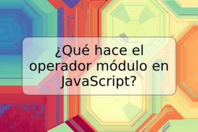 ¿Qué hace el operador módulo en JavaScript?
