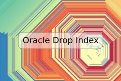 Oracle Drop Index